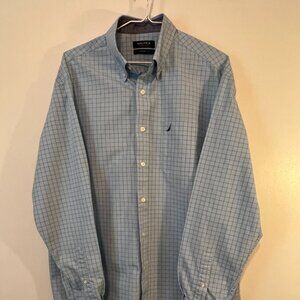 Men's Nautica Casual Button Down Shirt, Button Down Collar, Size 16, 34/35